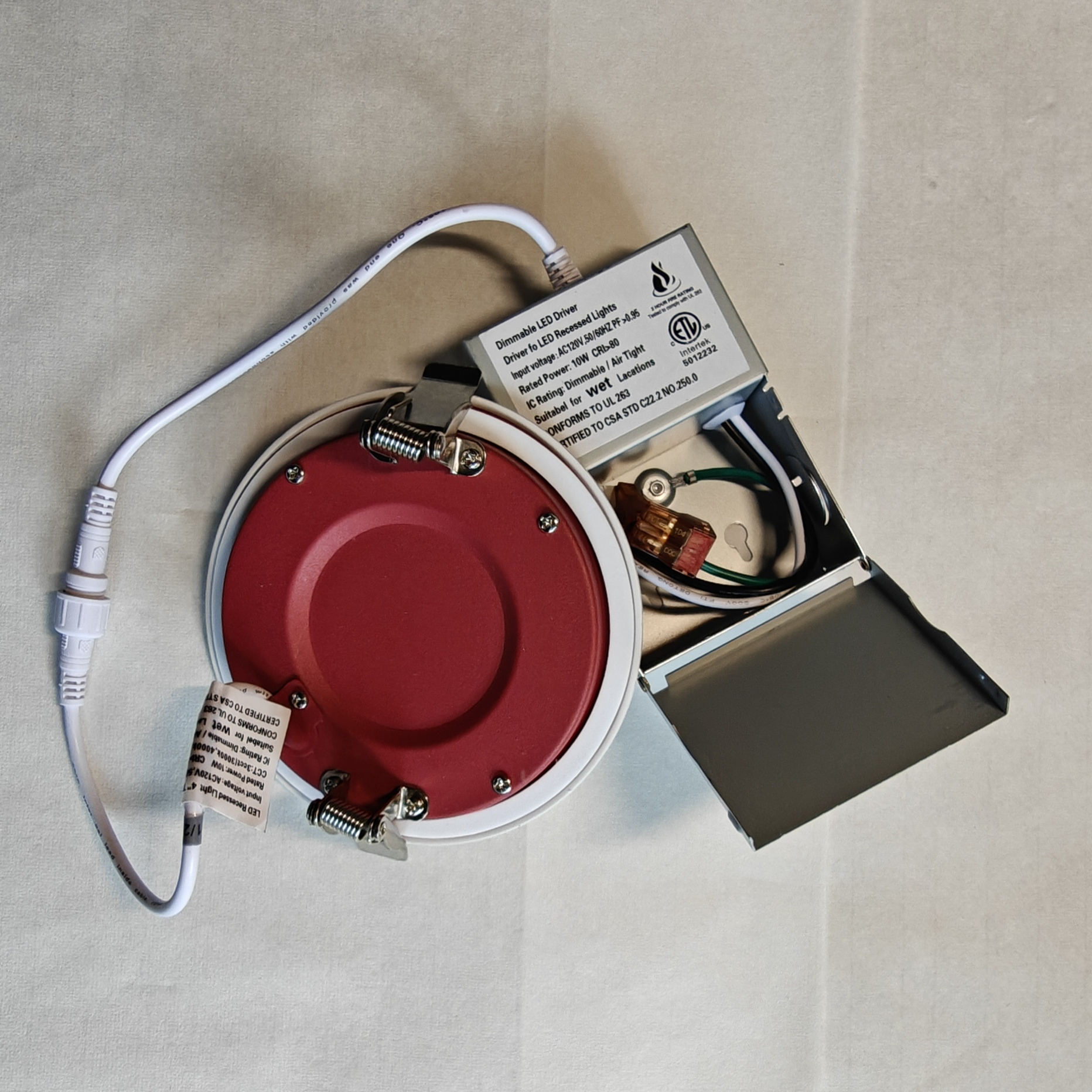 4 Inch Fire Rated Wet Rated Ultra-Thin LED Recessed Panel Light - Image 3