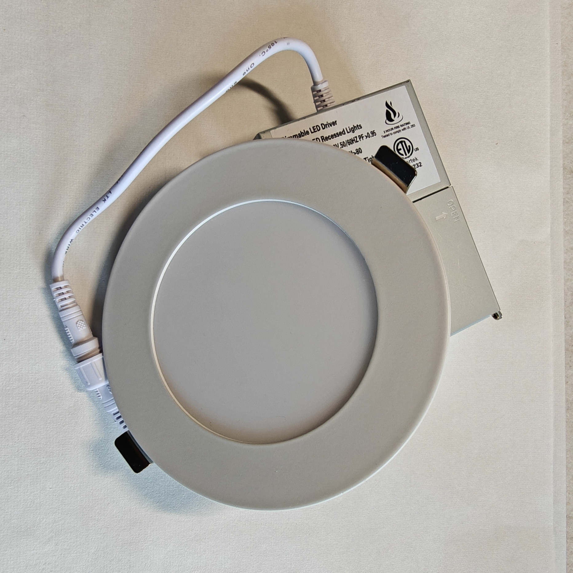 4 Inch Fire Rated Wet Rated Ultra-Thin LED Recessed Panel Light